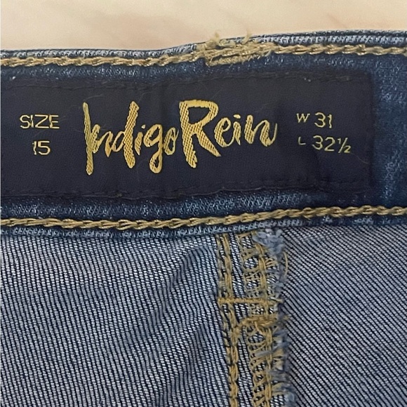 Indigo Rein High Rise Flare Jeans Recycled Denim Size 15 W31 L32.5 NWT - Picture 7 of 9